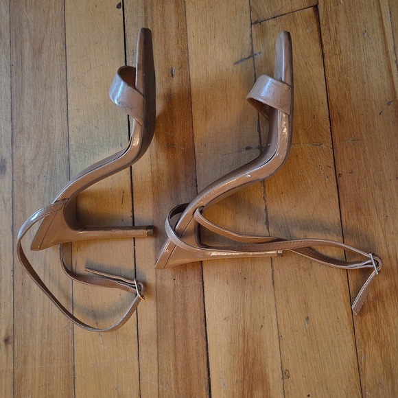 Asos nude stiletto open toe heels - Picture 1 of 7